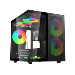 Lapcare Champ LGT‑450 Gaming Cabinet Tempered Glass Micro ATX/ITX High Airflow Design-tpstech.in