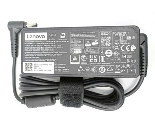 Lenovo Original 65W 20V 3.25A Round Pin AC Laptop Adapter Charger with Power Cord
