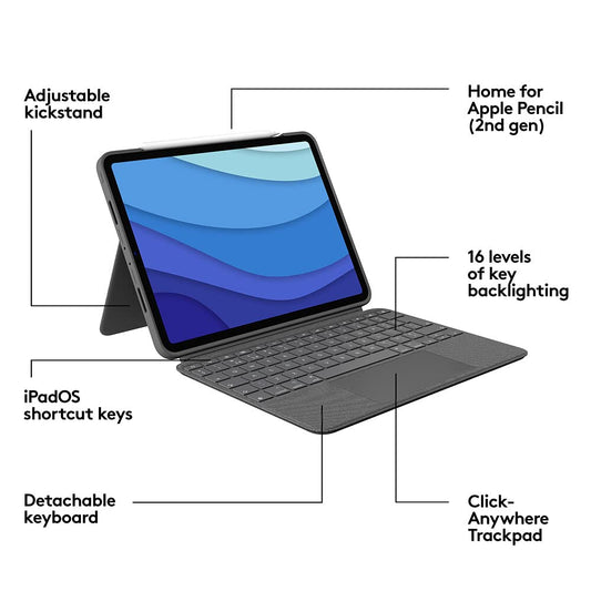 Logitech Combo Touch Detachable Keyboard for 11-inch iPad Pro