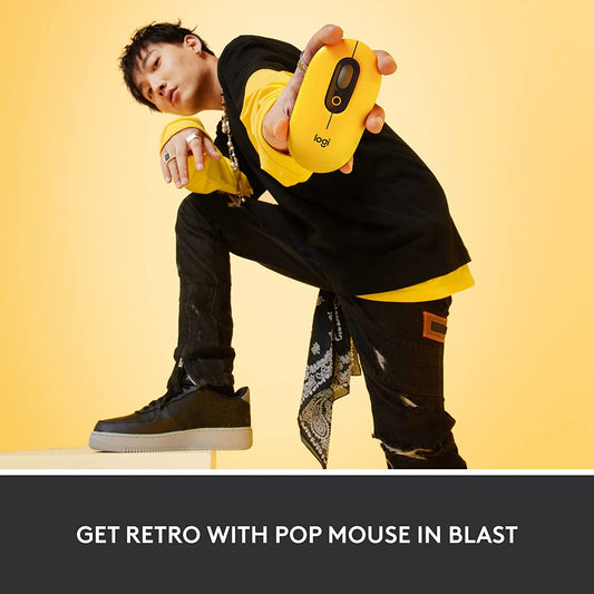 Logitech POP Optical Wireless Mouse - Yellow