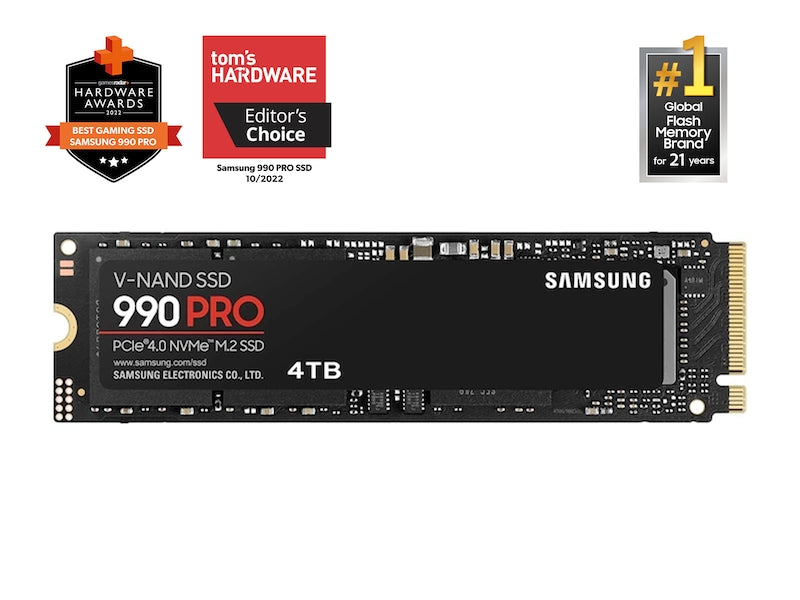 Samsung 990 PRO 4TB NVMe PCIe V-NAND Internal Gaming SSD