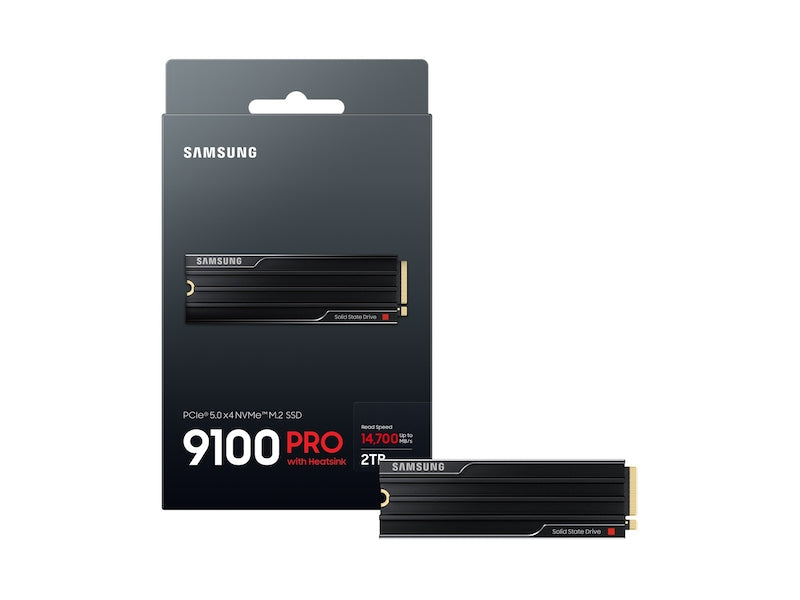 Samsung 9100 Pro 2TB NVMe M.2 2280 Internal Solid State Drive with Heatsink - Black