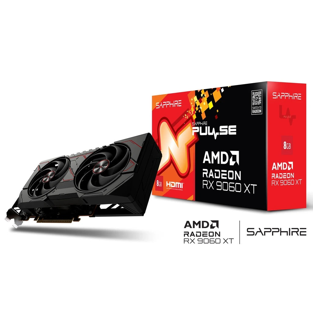 Sapphire PULSE AMD Radeon RX 9060 XT 8Gb GDDR6 128-Bit Graphics