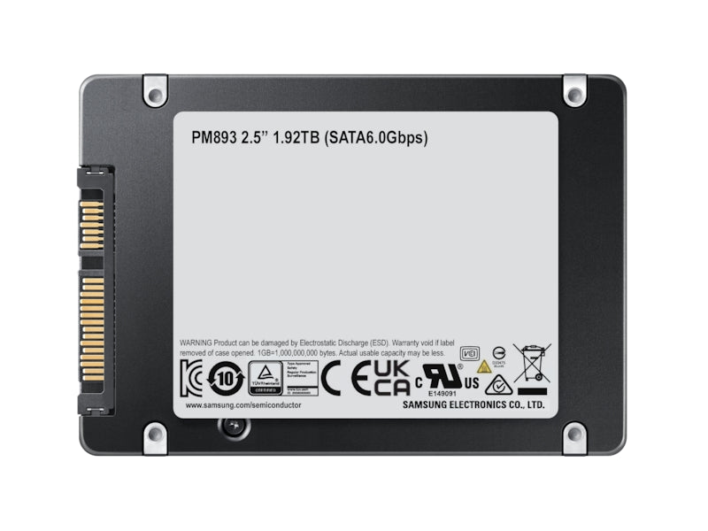 Samsung PM893 1.92TB 2.5-inch Data Center Server SATA Internal SSD