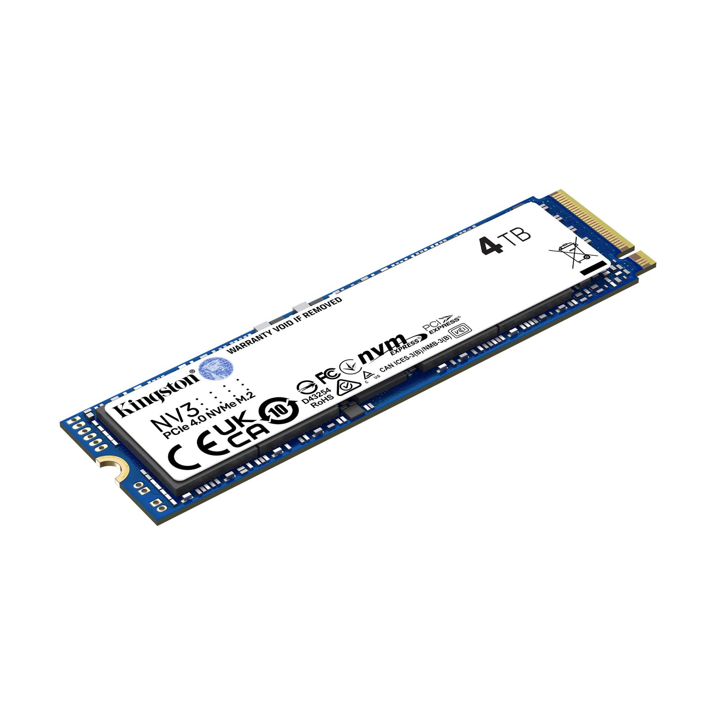 Kingston NV3 4TB M.2 PCIe Gen 4.0 NVMe 3D NAND Internal SSD