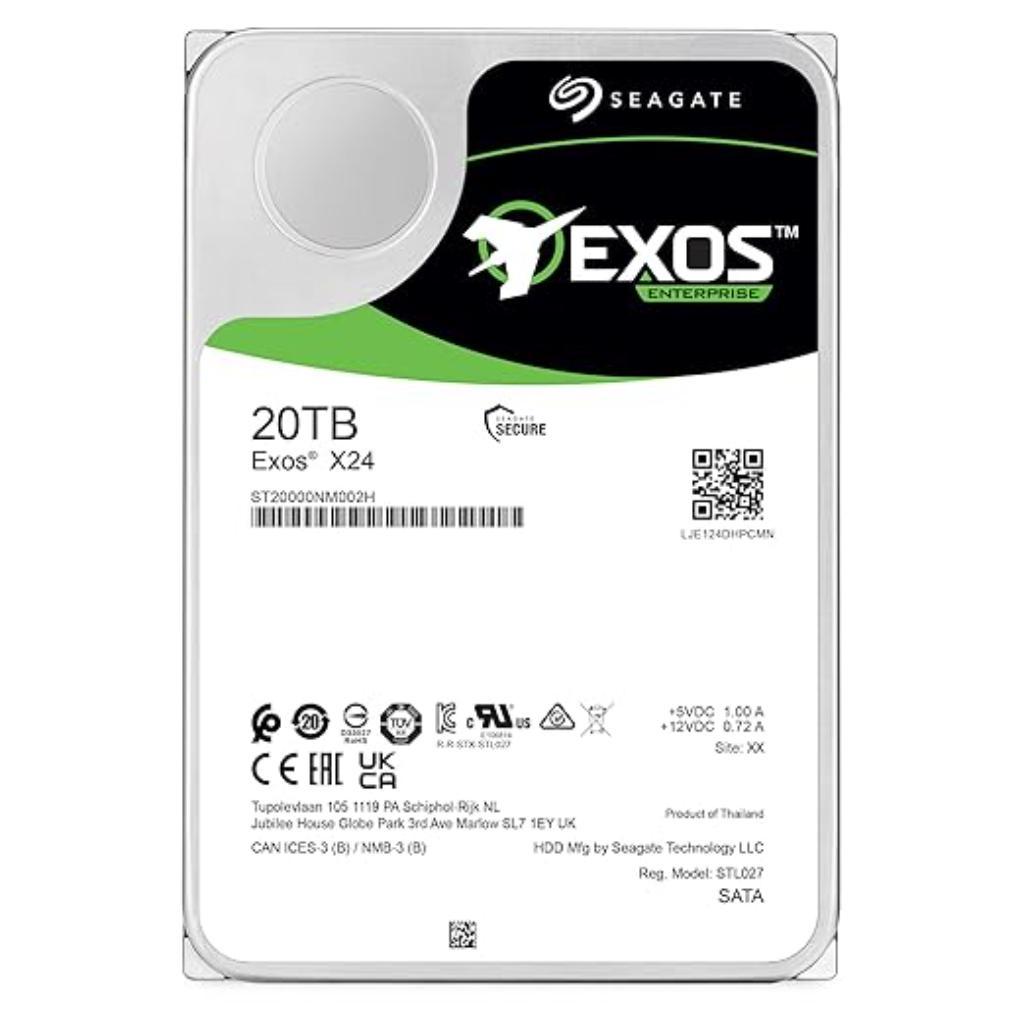 Seagate Exos X24 20TB 7200RPM SATA 6Gb/s 3.5-Inch Enterprise HDD