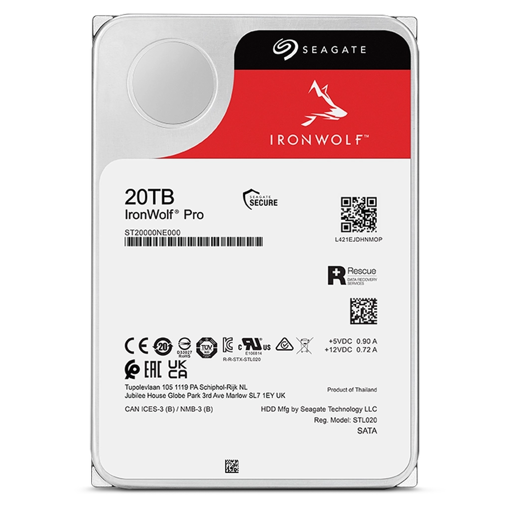 Seagate IronWolf Pro 7200RPM 20TB NAS Internal Hard Disk - tpstech.in