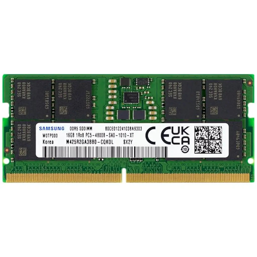 Samsung 16GB DDR5 RAM 4800MHz CL40 1Rx8 262-Pin SODIMM Laptop