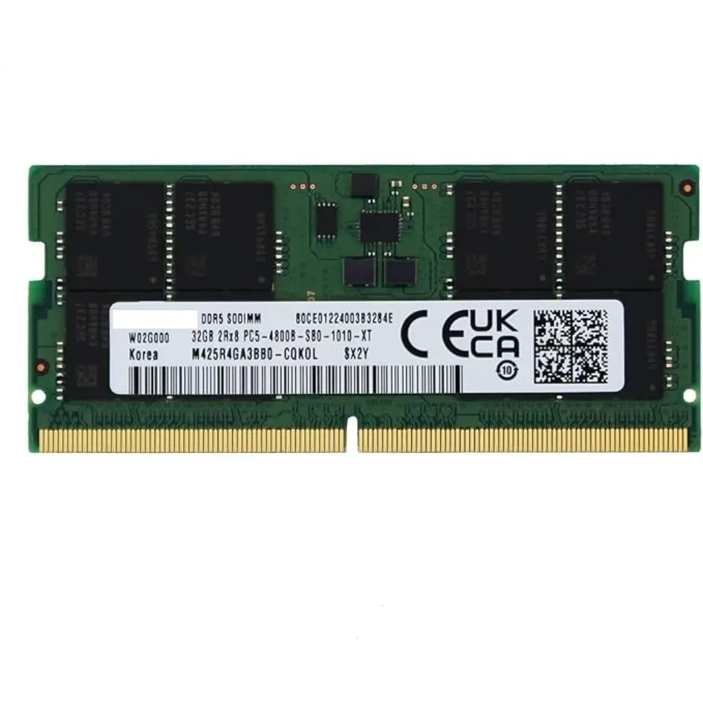 Samsung 32GB DDR5 4800MHz 262‑Pin 2Rx8 SO‑DIMM Laptop Memory-tpstech.in