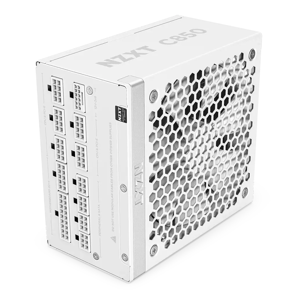 NZXT C850 850W Full Modular 80 Plus Gold ATX 3.1 SMPS Power Supply-White