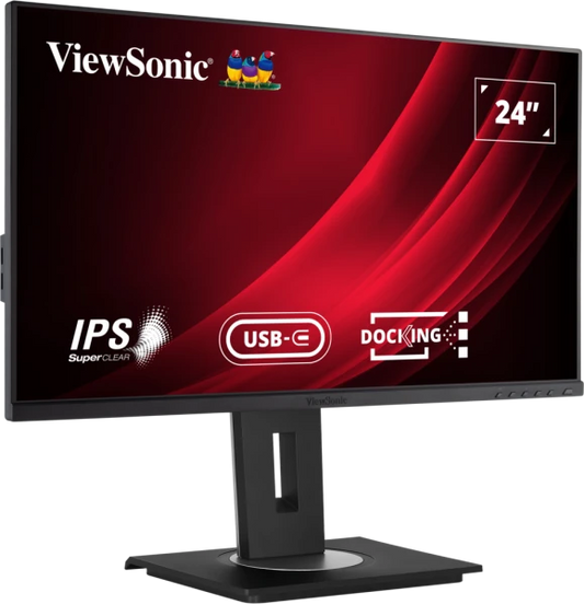 ViewSonic VG2456 24" 60Hz 1080p FHD USB Type-C IPS Panel Docking Monitor with Speakers