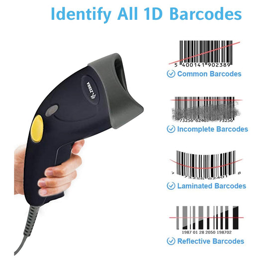 Zebra Symbol LS1203 Handheld USB Barcode Scanner - Black