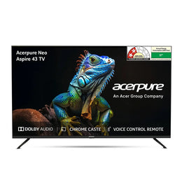 Front view of Acerpure AP43FG41BASN5 43 Inch Full HD Smart TV with Dolby Audio, Chromecast and voice control remote -tpstech.in