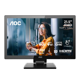 AOC 22P2T 21.5 inch FHD touchscreen monitor demonstrating HDR Mode for richer tones and brighter highlights -tpstech.in