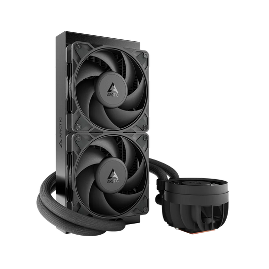 ARCTIC Liquid Freezer III Pro 240mm AIO CPU Liquid Cooler Black vertical radiator and pump unit view -tpstech.in