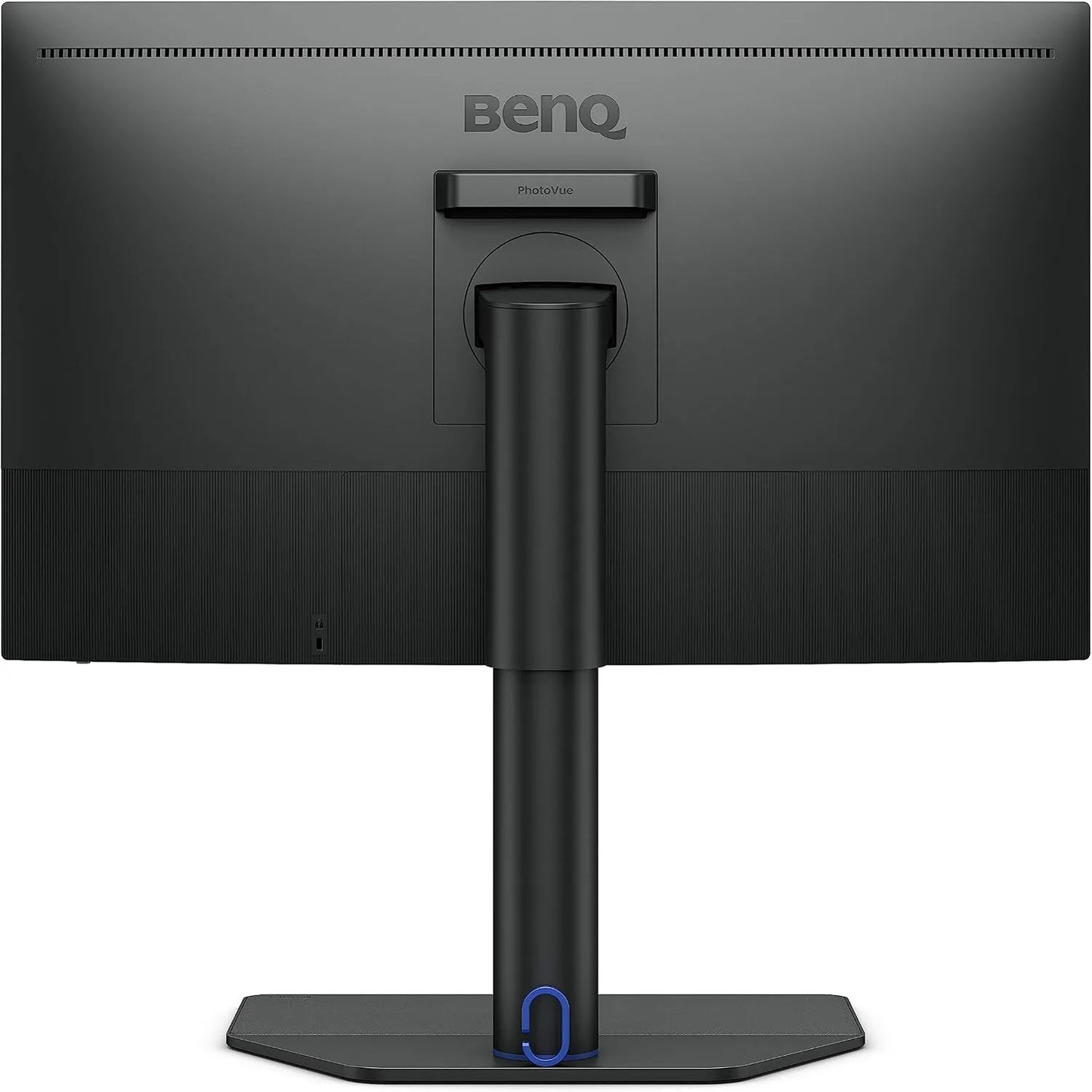 BenQ SW272U 27 Inch 4K AdobeRGB A.R.T. Panel 90W USB-C Pro Photographer and Videographer Monitor Rear Back View with Cable Management -tpstech.in