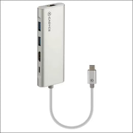 Cadyce CA-CU3HG USB-C to USB-3.0 Hub with HDMI (4K) & Gigabit Ethernet Adapter - Gray