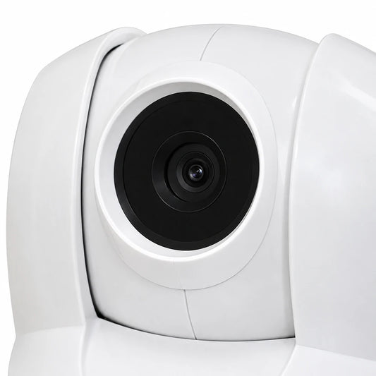 Close-up view of the lens on Cadyce CA-IP600P PoE PTZ Day/Night Internet Camera with 2-Way Audio showing the camera optics -tpstech.in