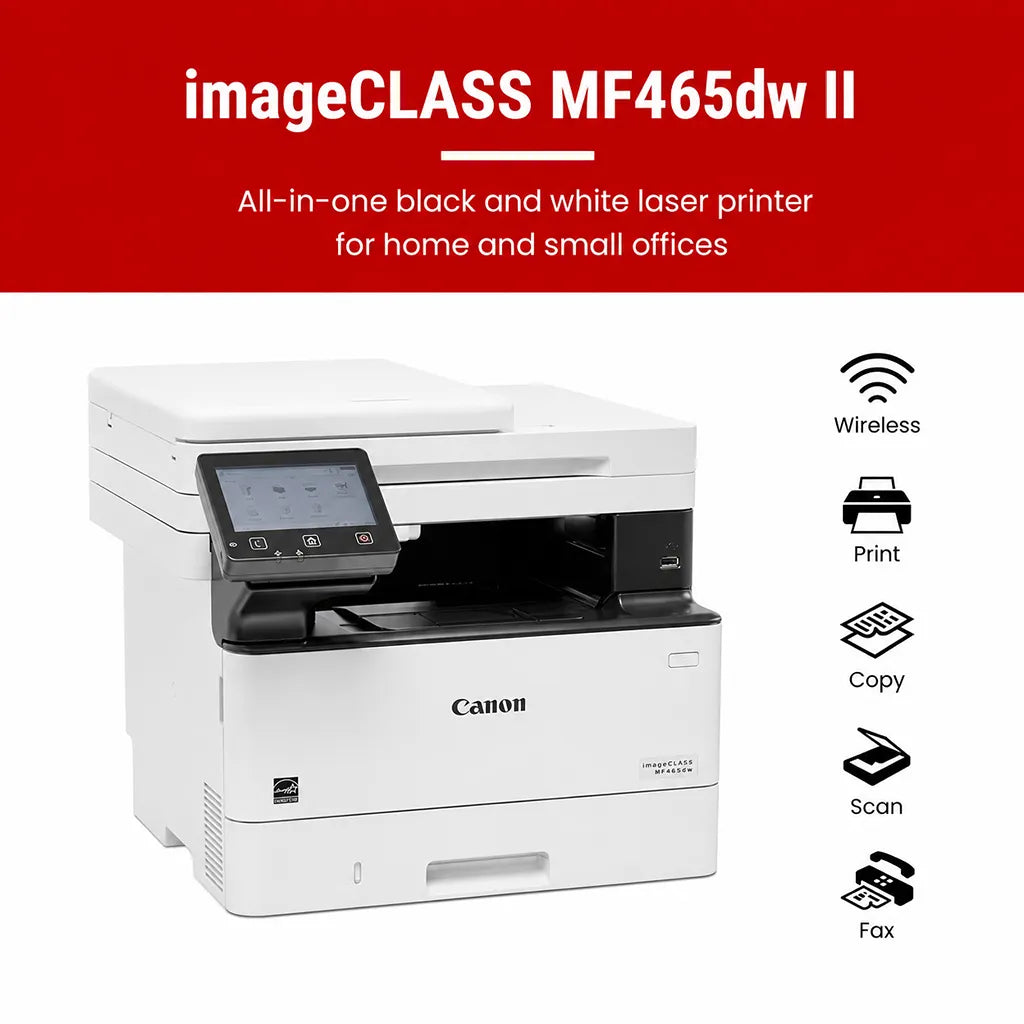 Canon imageCLASS MF465dw wireless all-in-one black and white laser printer for home and small office use -tpstech.in