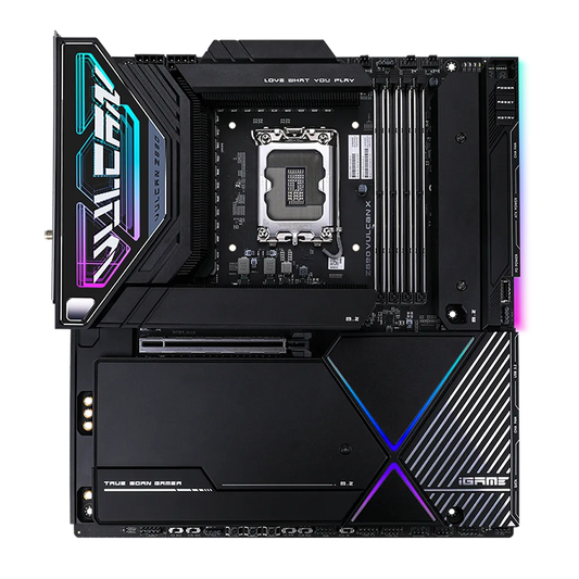 Colorful iGame Z890 VULCAN X V20 Intel Z890 motherboard top view with LGA1851 socket, DDR5 memory slots, and PCIe 5.0 support -tpstech.in