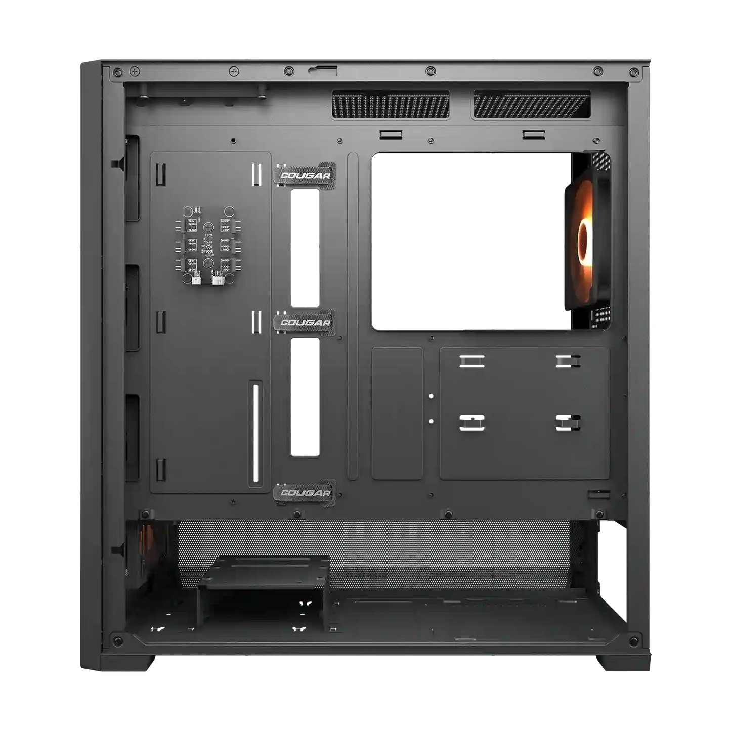 COUGAR MX230 RGB gaming case rear panel with 120mm ARGB fan and seven expansion slots -tpstech.in