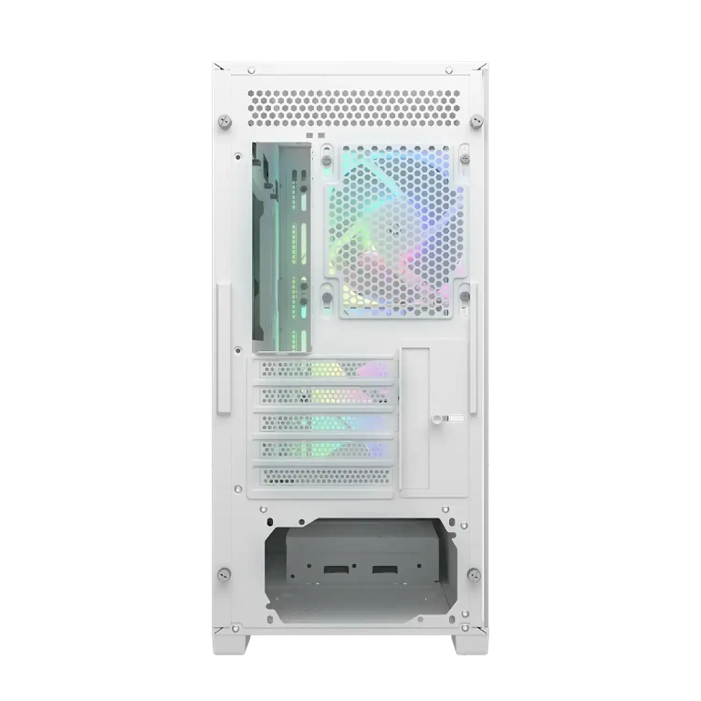 COUGAR MX600 Mini V2 White top panel with USB ports, audio jack and RGB control button -tpstech.in