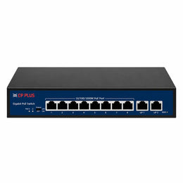 CP PLUS CP-DNW-GPU8G2-96-V3 8 Port Gigabit PoE Switch Front Ethernet Ports View -tpstech.in