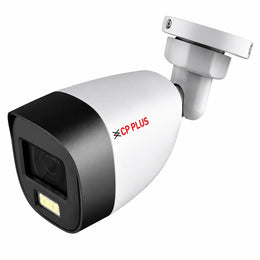 CP PLUS CP-GPC-TA24PL2C-SE 2.4MP Full Color Guard+ Bullet Camera front view with built-in microphone and 20m white light illumination -tpstech.in