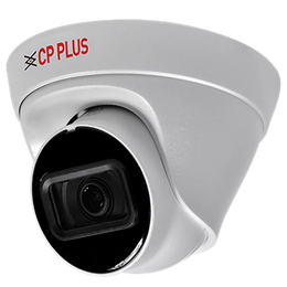 Left angled view showing lens of CP PLUS CP-UNC-DA21L3C-Q 2MP Network IR Dome Camera with Built-in Mic -tpstech.in