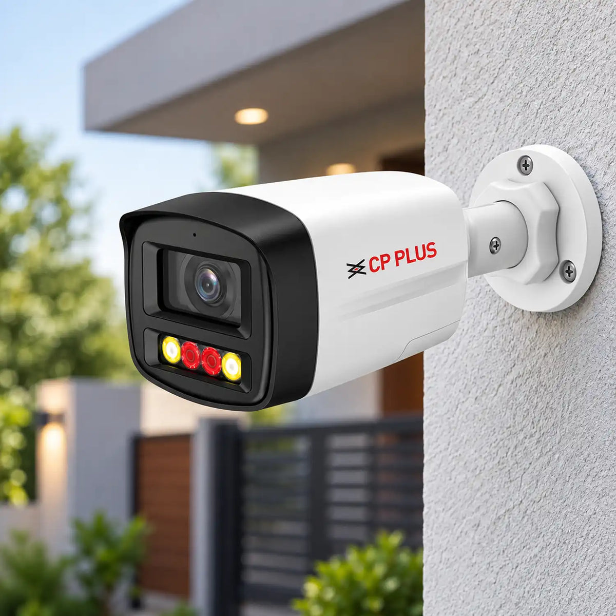 CP PLUS CP-UNC-TA41L3B-D-LQ 4MP Dual Light Bullet IP Camera wall mounted outdoor installation -tpstech.in