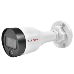 CP PLUS CP-UNC-TA41L3C-LQ 4MP Dual Light IP Bullet Camera left angle view with fixed lens and built-in microphone -tpstech.in
