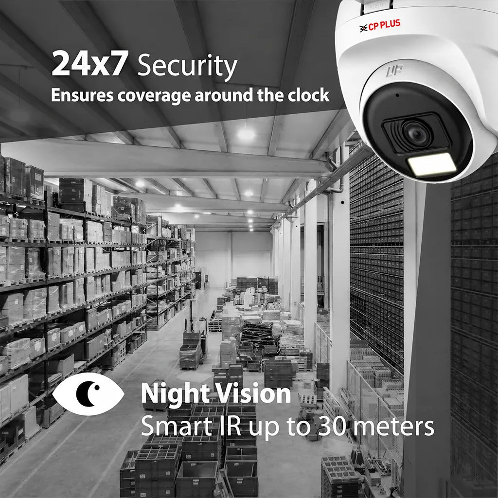 CP PLUS CP-URC-DC51PL3C-L 5MP Dual Light Dome Camera with Smart IR up to 30 meters for 24x7 security monitoring -tpstech.in