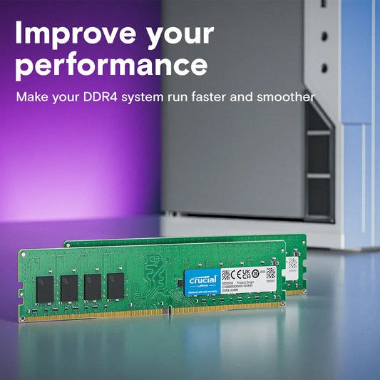 Crucial Basics 4GB DDR4 2666MHz UDIMM desktop RAM improves desktop performance and smoother multitasking -tpstech.in