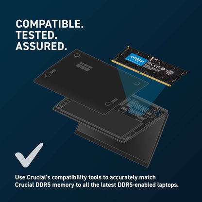 Crucial 32GB DDR5 4800MHz SODIMM Laptop Memory