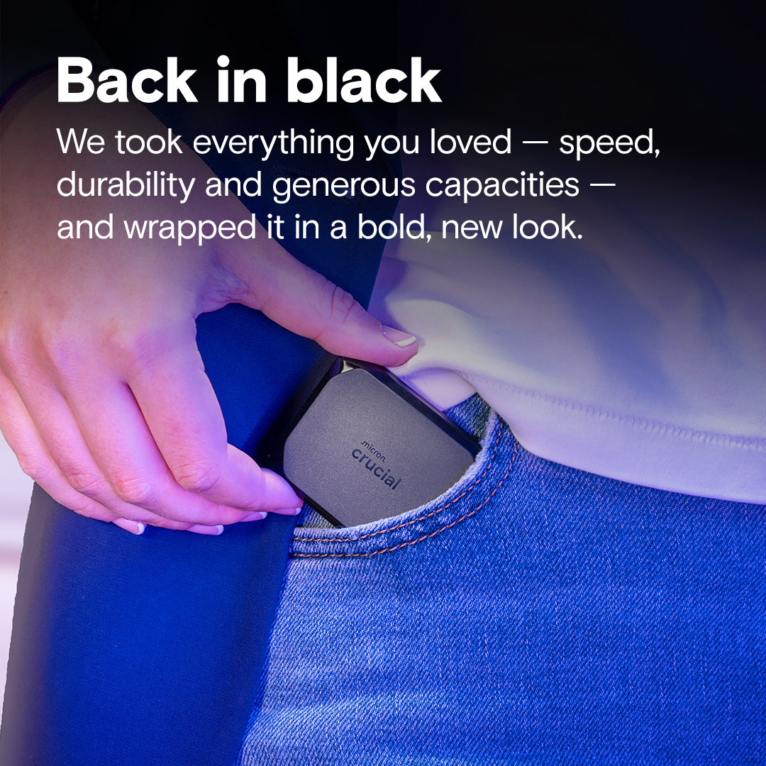 Crucial X10 4TB 2.5" USB Type C External Portable Solid State Drive - Black