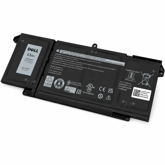 Dell 4M1JN-OEM Original Laptop Battery 63WHr 4 Cell for Latitude 5320, Latitude 7320, Latitude 7420 and Latitude 7520 angled front view showing OEM battery design -tpstech.in