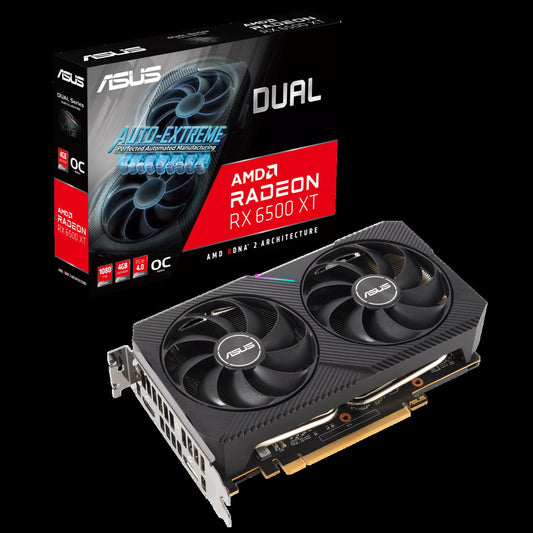 ASUS Dual Radeon RX6500 XT OC Edition 4GB GDDR6 64-Bit Graphics Card