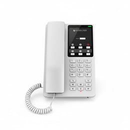 Grandstream GHP620 White Hospitality IP Phone Angled Front View with Keypad