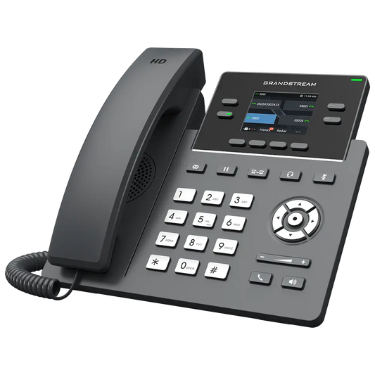 Grandstream GRP2612G professional IP phone with PoE, HD audio, color display and 4-line business VoIP communication system