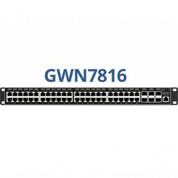 Grandstream GWN7816 Layer 3 managed 48-port Gigabit network switch product banner on a white background.