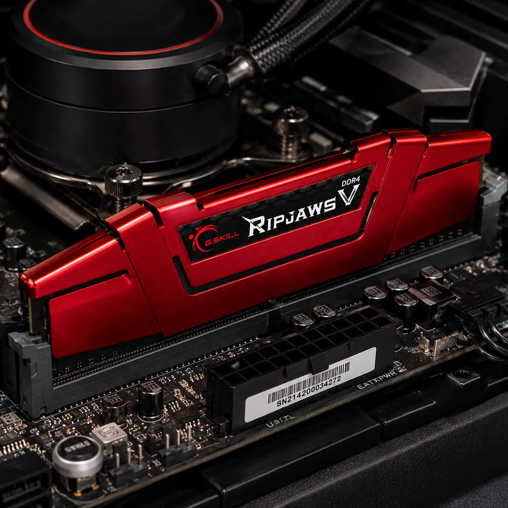 G.SKILL Ripjaws V 8GB DDR4 2400MHz Desktop Memory F4-2400C15S-8GVR installed on a compatible motherboard -tpstech.in