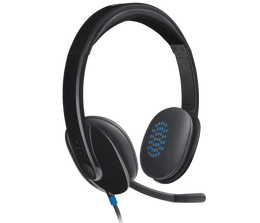 Logitech H540 USB Wired Computer Headset with Bi-directional Microphone - Black