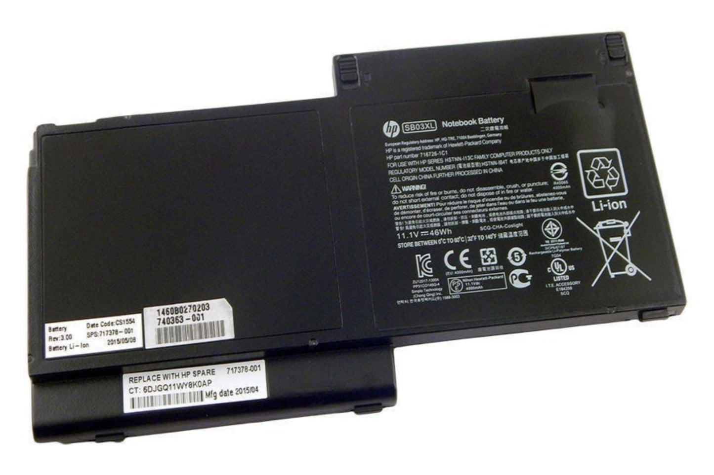 HP SB03XL Original OEM 46Whr 4090mAh 11.25V 3 Cell Laptop Battery