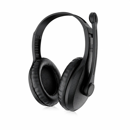 Intex Hero over-ear multimedia headphones with cushioned earcups side angle view -tpstech.in