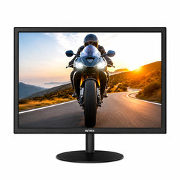 Intex IT-2202 20 inch HD IPS LED backlit monitor front view displaying vivid motorcycle visuals-tpstech.in