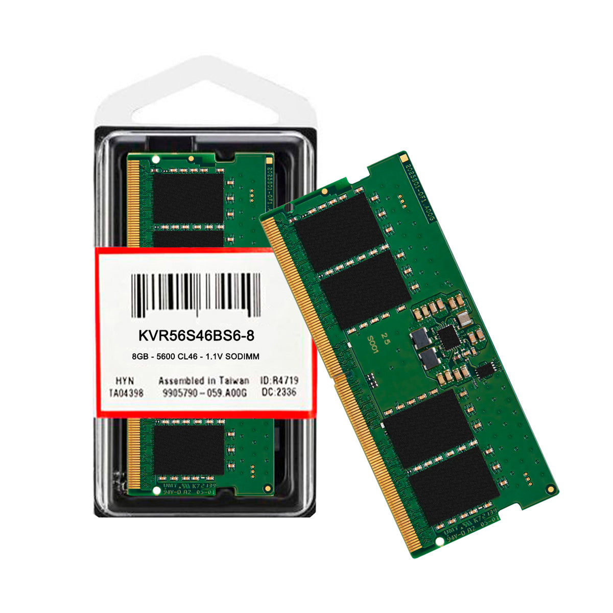 Kingston Value RAM 8GB DDR5 5600MHz CL46 Non-ECC SODIMM Laptop Memory
