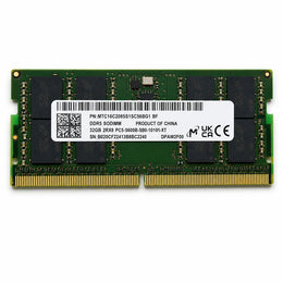Micron MTC16C2085S1SC56BG1 32GB DDR5 5600MHz 2Rx8 PC5-5600B SODIMM laptop memory module front view.