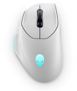 Dell Alienware AW620M RGB 26,000 DPI Optical 2.4GHz Wireless Gaming Mouse - Lunar Light