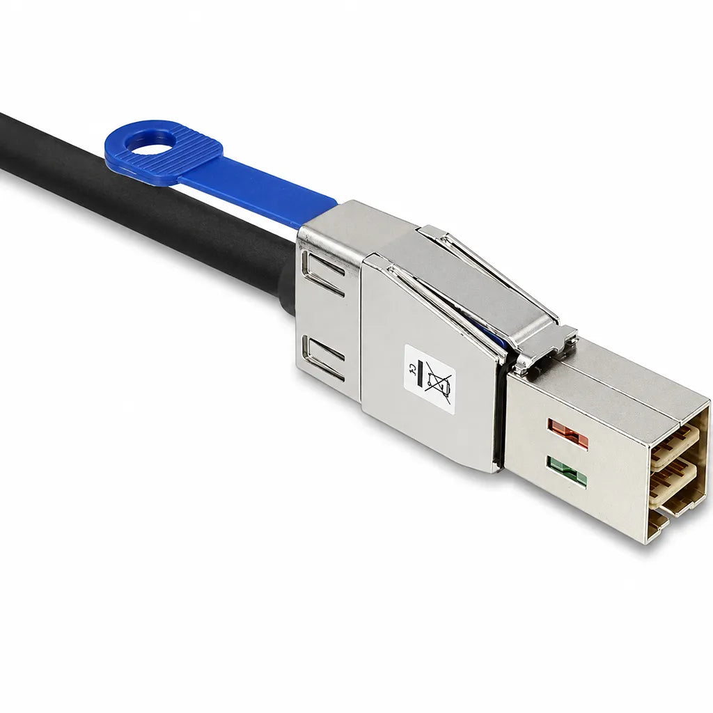 QNAP CAB-SAS10M-8644 SFF-8644 Mini SAS HD connector detailed view -tpstech.in