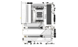 Front view of SAPPHIRE PURE X870A WIFI 7 AMD AM5 motherboard with PCIe 5.0 expansion slots